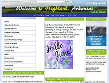Tablet Screenshot of highland-arkansas.com